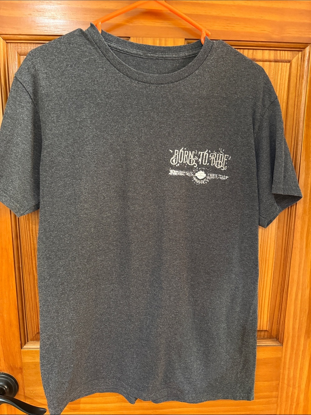 Harley Davidson Born to Ride Graphic Tee - Charcoal Gray